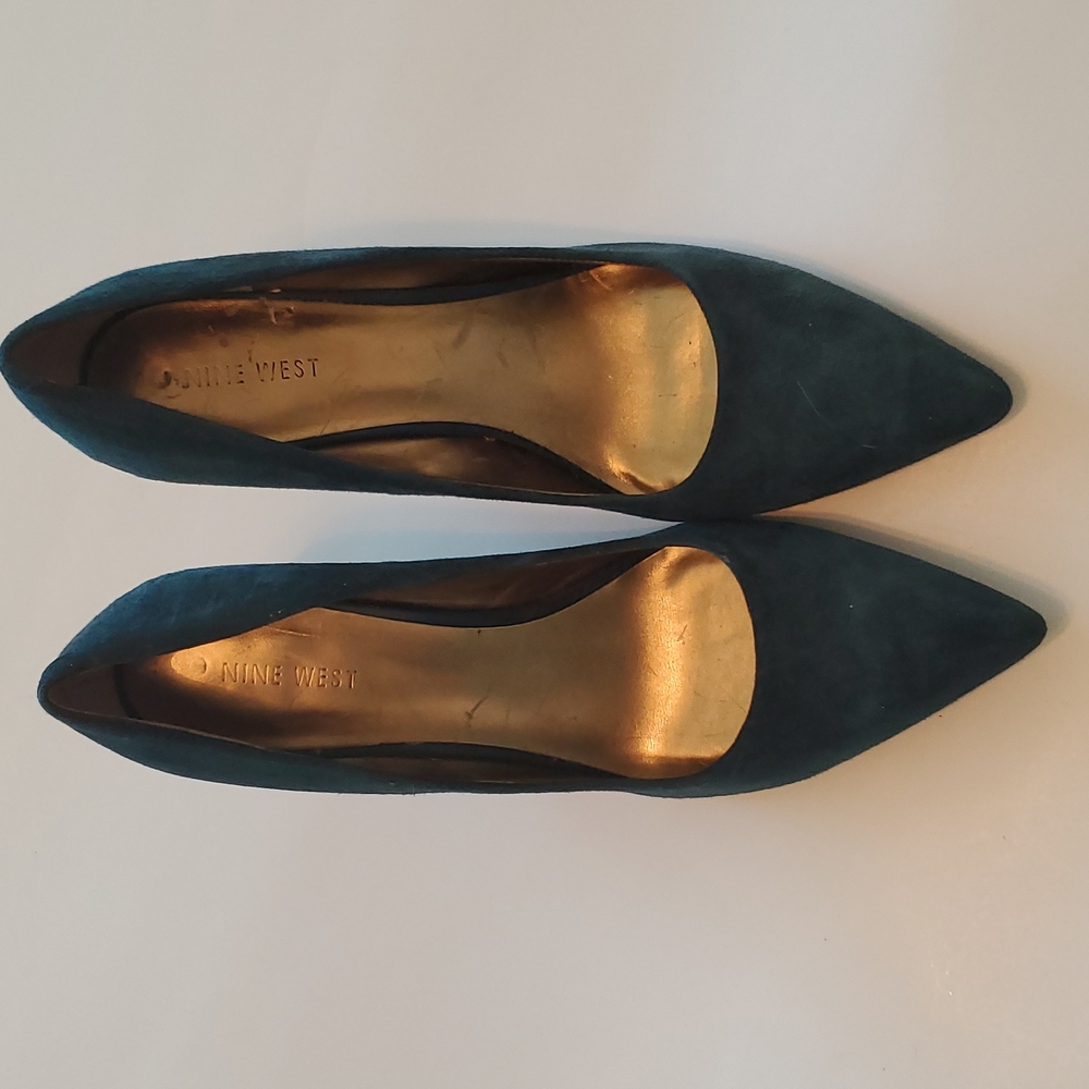 Nine West Blue Suede Pumps